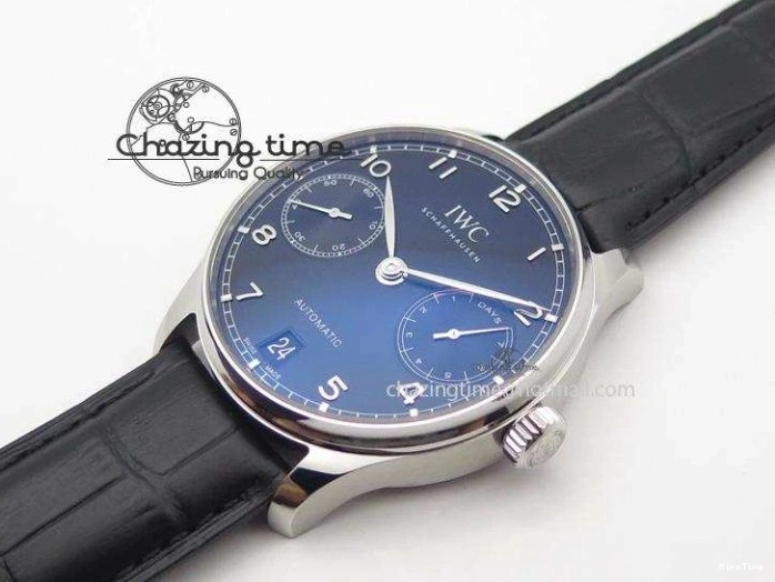 MIROTIME 0412 Practical Portuguese Real PR IW500109 ZF 1:1 Best Edition Black Dial On Black Leather Strap A52010 V 7308